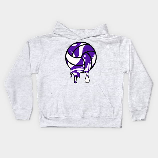 Melting volleyball Kids Hoodie by RayRaysX2